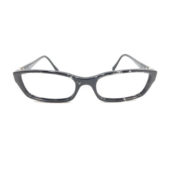 Prada VPR 07N ACF-1O1 Black Clear Rectangle Eyeglasses Frames 53-17 140 Italy - Picture 6 of 12